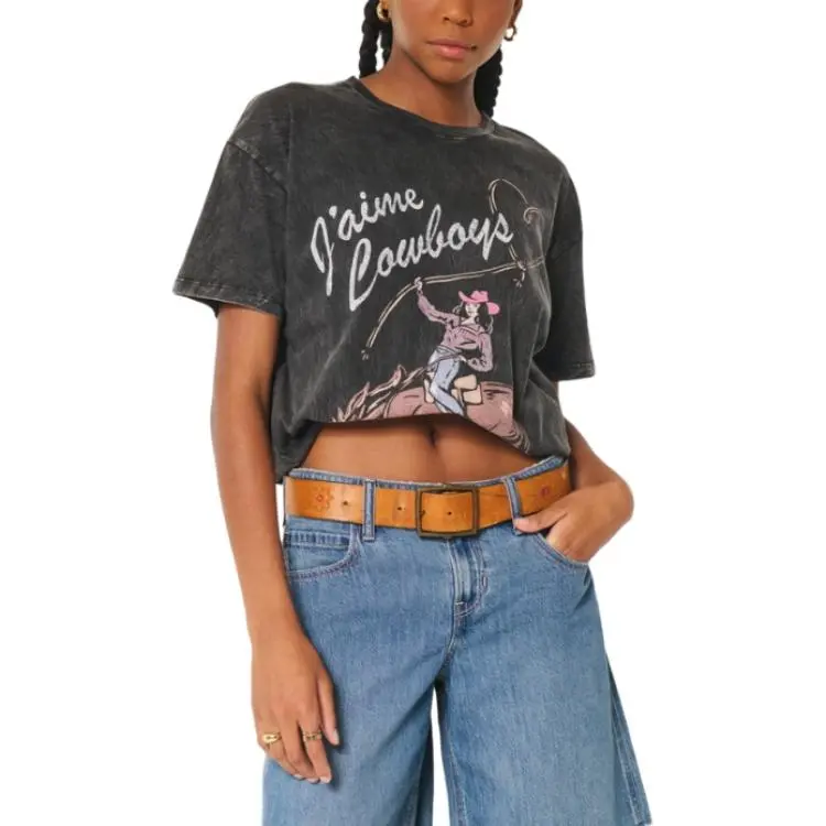 Hollister T Shirt Women's Black-1