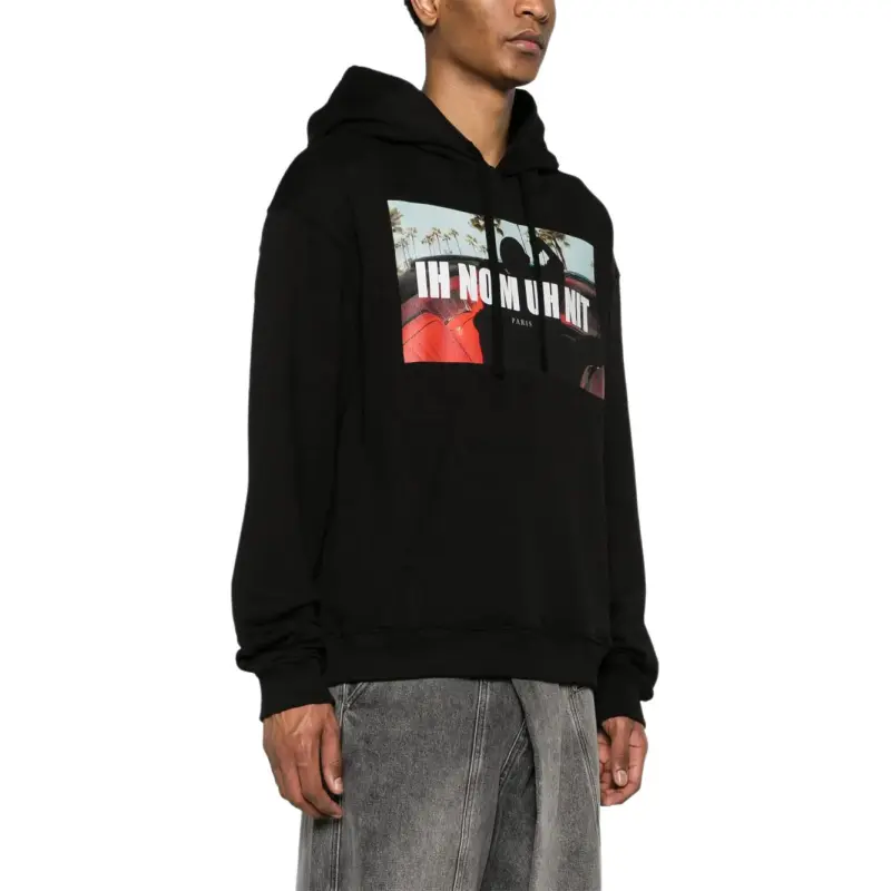 IH NOM UH NIT Logo Printed Drawstring Hoodie-3