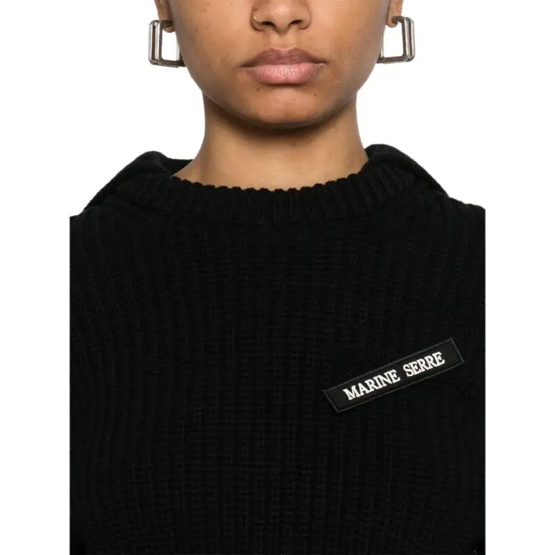Marine Serre Half Cardigan Knit Sweater-4