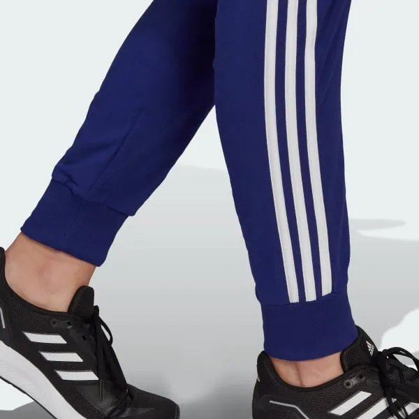 Adidas Essentials Single Jersey 3-Stripes Pants Casual Pants Women's Blue-1