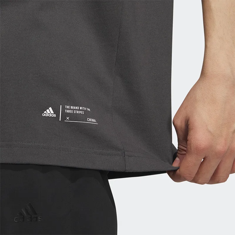 Adidas T Shirts Men Gray-2