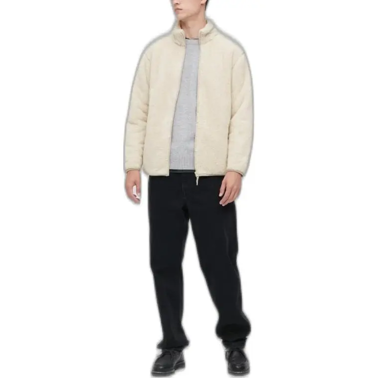 UNIQLO Velvet feel Coat Unisex Ivory-2
