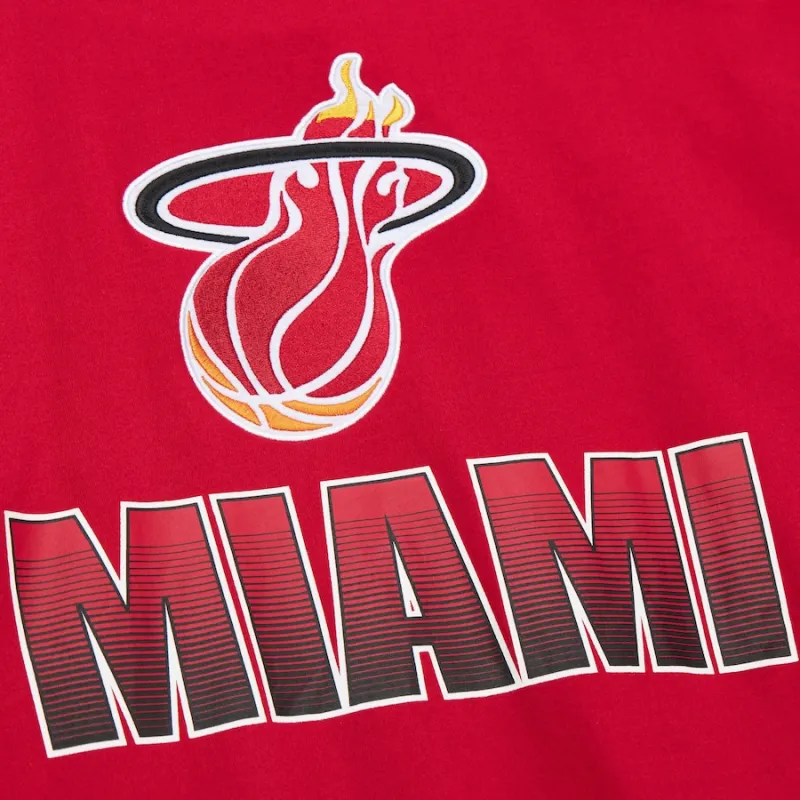 Mitchell & Ness x NBA Miami Heat Vintage Logo Allover T Shirt Men's Red-2