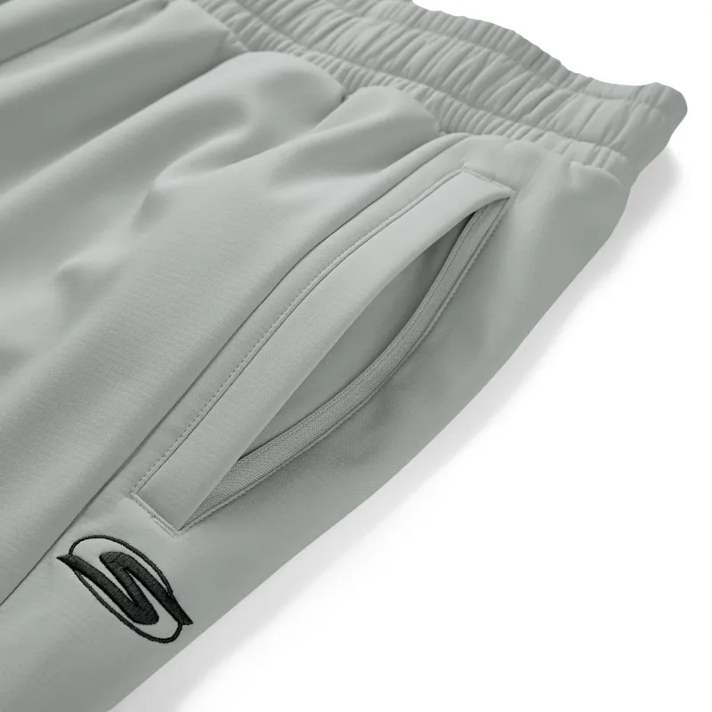 Skechers Knitted Sports Pants Men Gray White-2