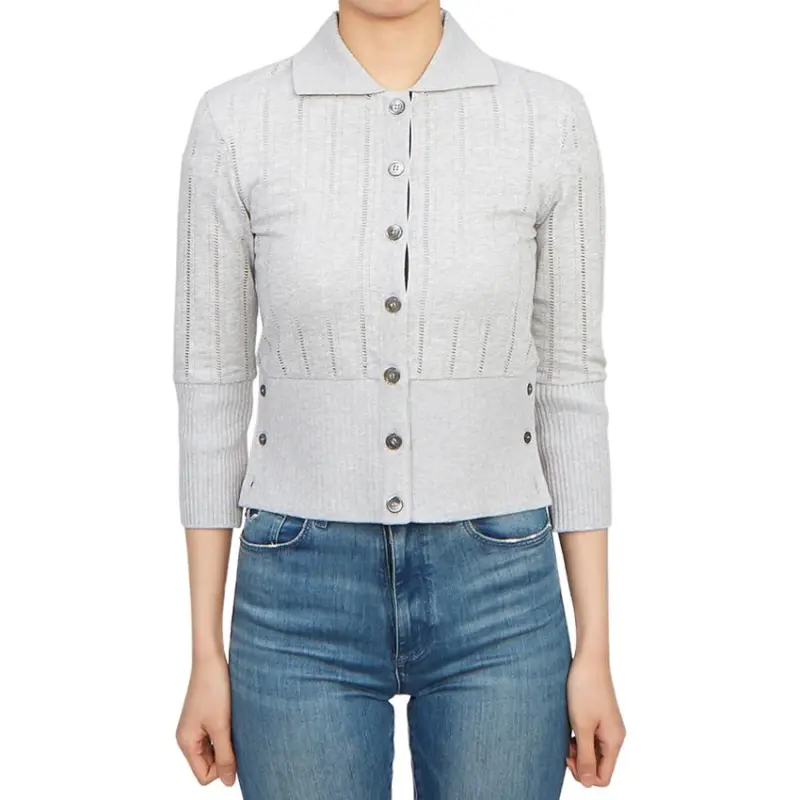 THOM BROWNE Buttoned Straight Hem Cardigan-2