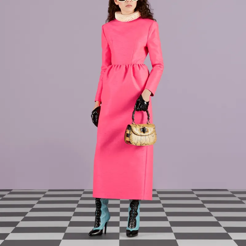 GUCCI SS23 Long-Sleeved Dresses Women's Pink-4