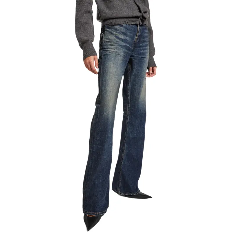 Balenciaga Logo Patch Bootcut Jeans-5