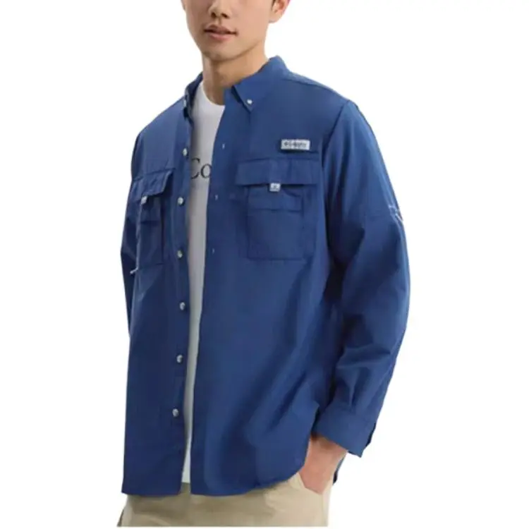 Columbia Fishing Collection Bahama Shirt Unisex Blue-1