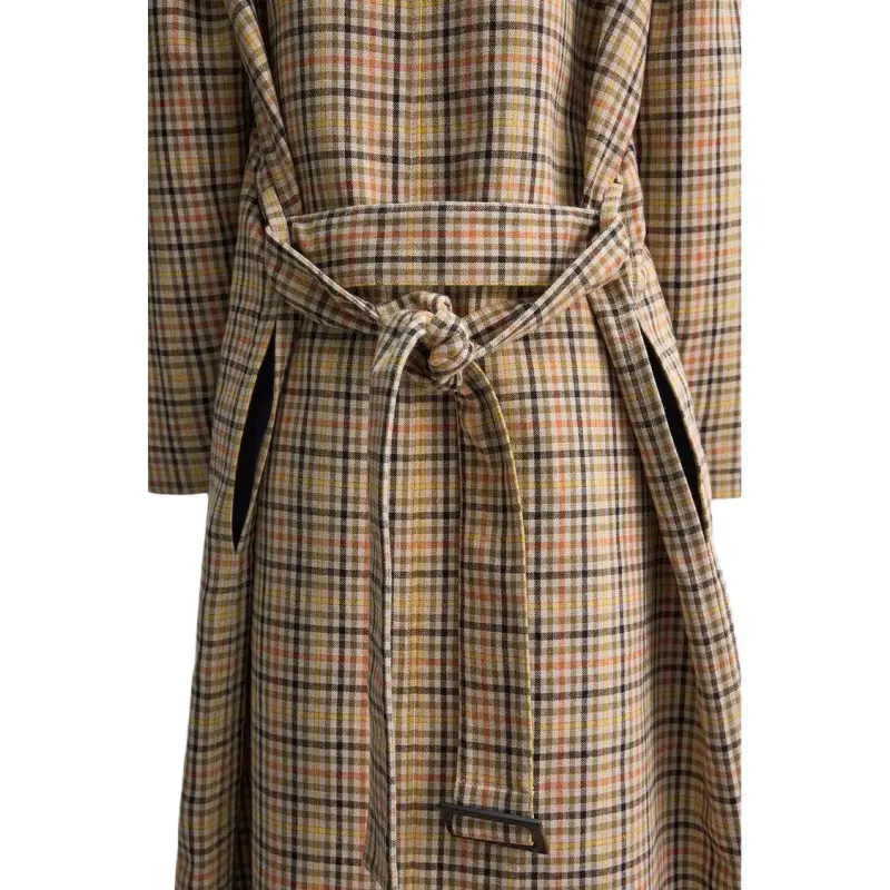 ZARA Trench Coats Unisex Brown-5
