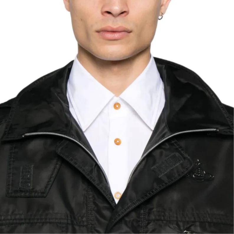 Vivienne Westwood Orb Plaque High Neck Jacket-5