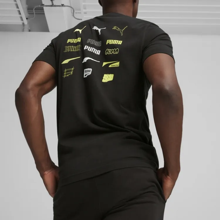 PUMA CLASSICS T-Shirts Men Black-4