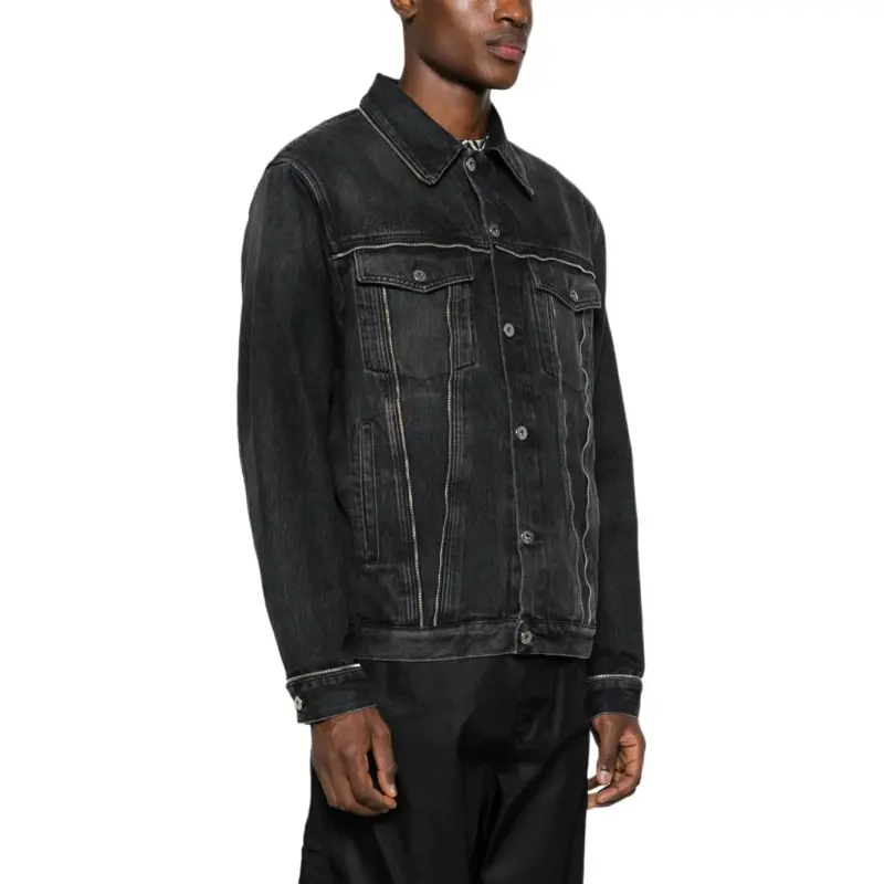OFF WHITE Zip embellished Denim Jacket-2