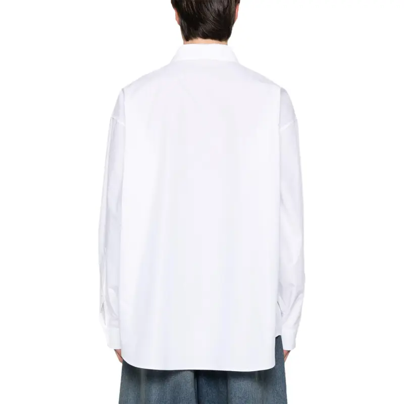 Balenciaga Logo Embroidered Long Sleeved Shirt-2