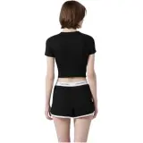 CALVIN KLEIN Modern Gravity Band Casual Shorts Women's Space Black
