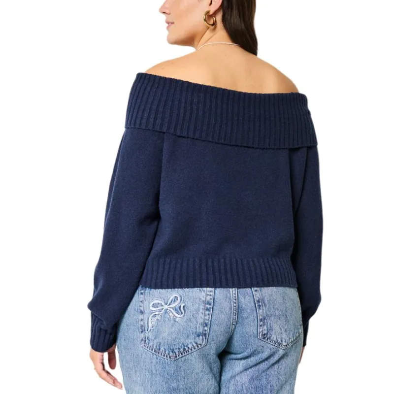 Hollister Sweater Women's Marine Blue-2