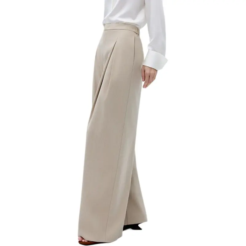 NAWEI Casual Pants Women's Light Beige Camel-1