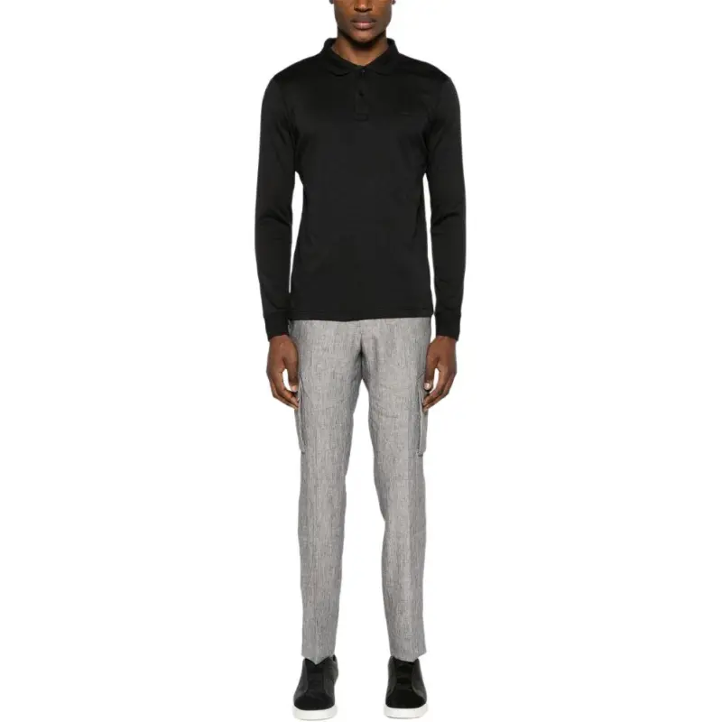 Calvin Klein Logo patch Cotton Polo Shirt-1