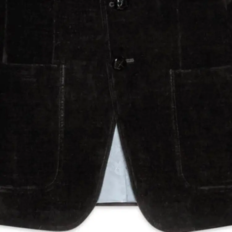 GUCCI Velvet Single breasted Blazer-3