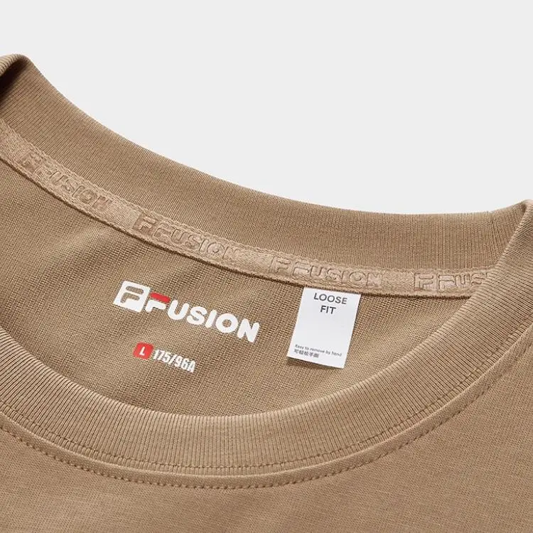 FILA FUSION FOB Series T Shirt Unisex Coffee Khaki Scent-2