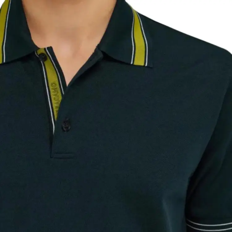 Ferragamo Striped collar Polo Shirt-4
