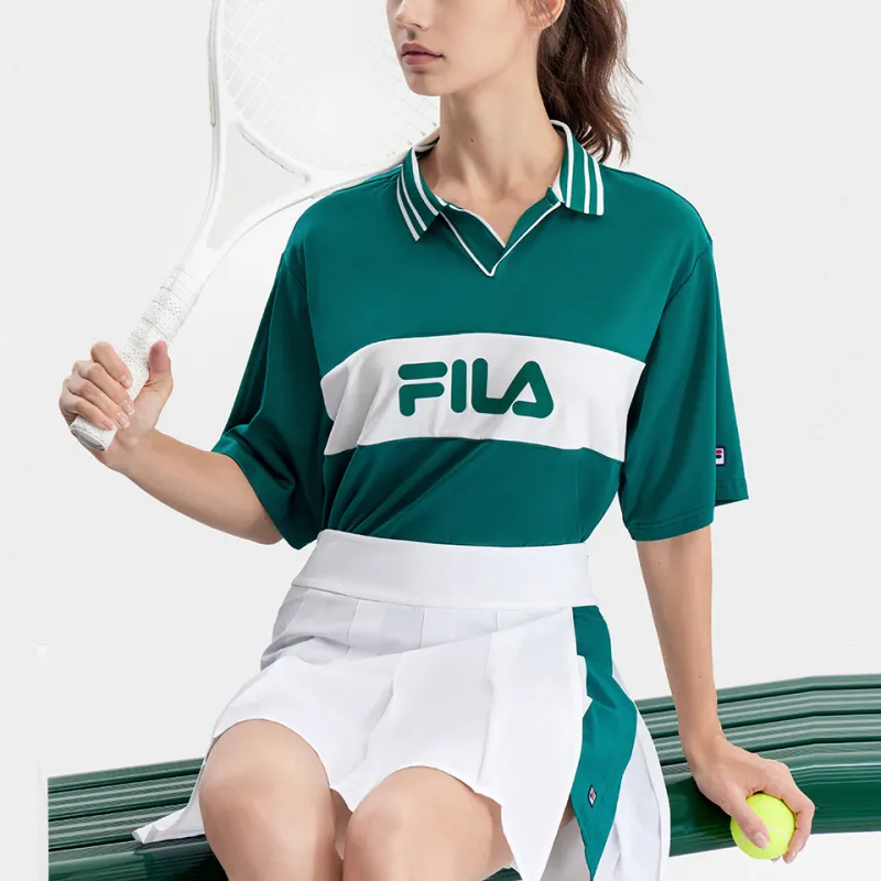 FILA Polo Shirt Women's Cat's Eye Stone Green-4