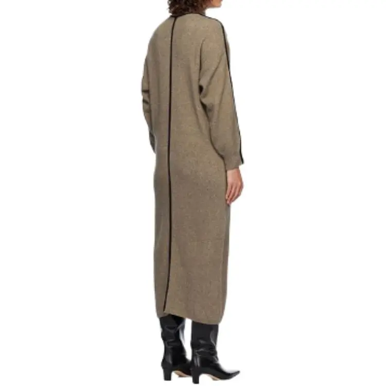 Staud Long Sleeved Dress Women's Brown-1