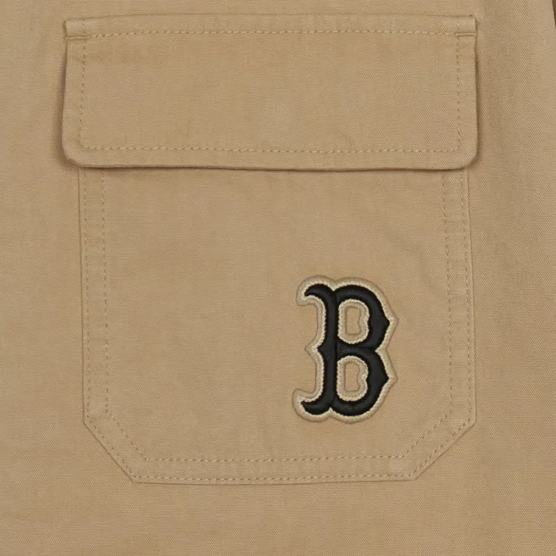 MLB Boston Red Sox Jacket Unisex Beige Yellow-5