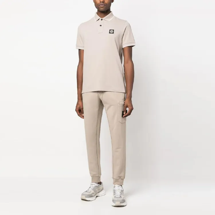STONE ISLAND Polo Shirt Men's Beige-1