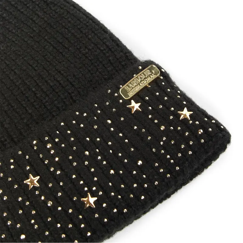 BARBOUR Polyester Acrylic Beanies Women's Black-2