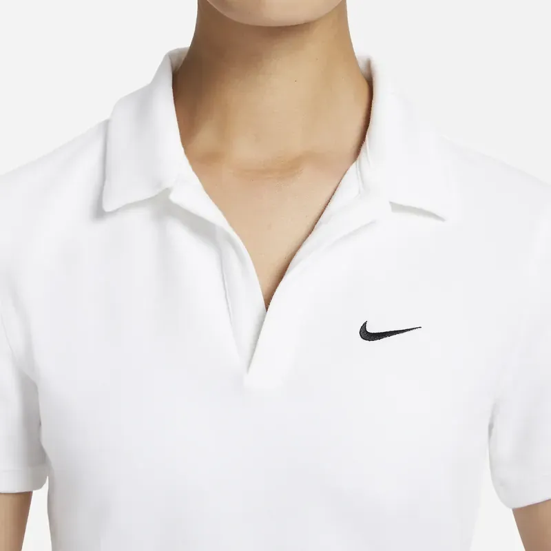 Nike Sportswear Essential Women's Short-Sleeve Polo Top White-5