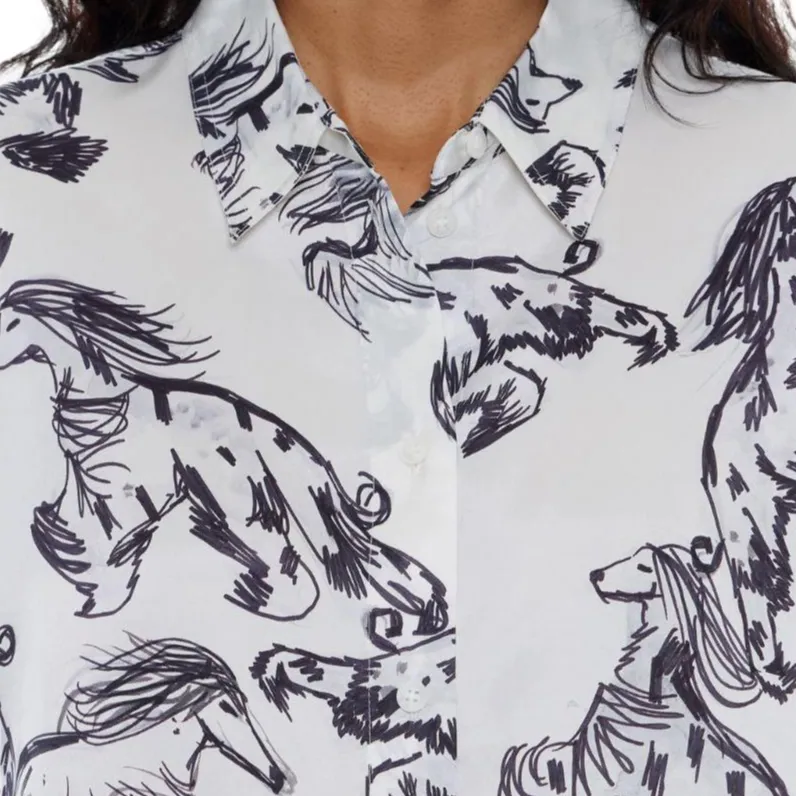 Bimba Y Lola Greyhound print Shirt-4