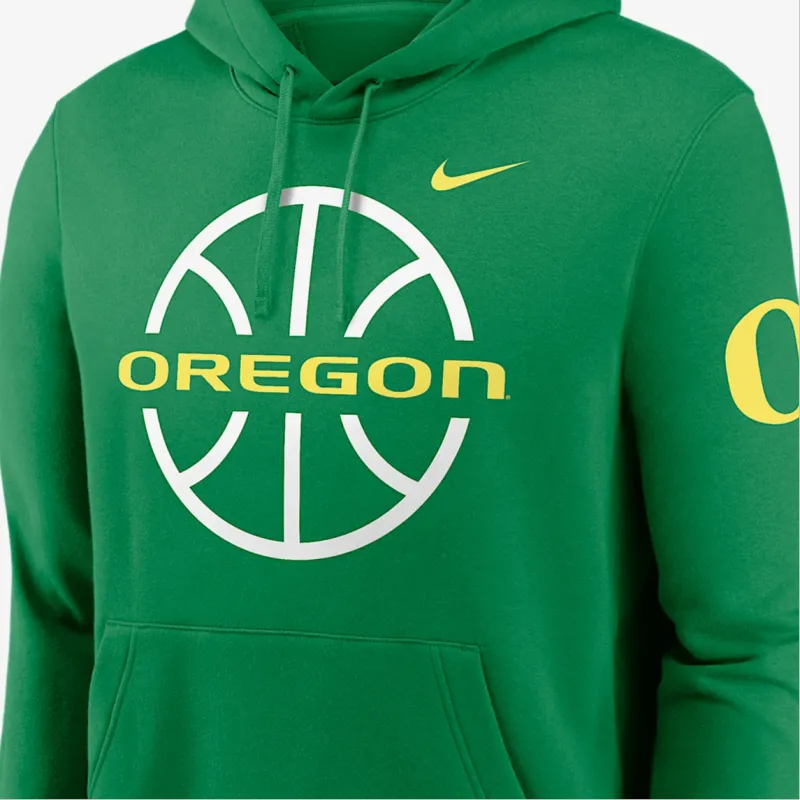 Nike Oregon Ducks Club Basketball Icon College Pullover Hoodie-2