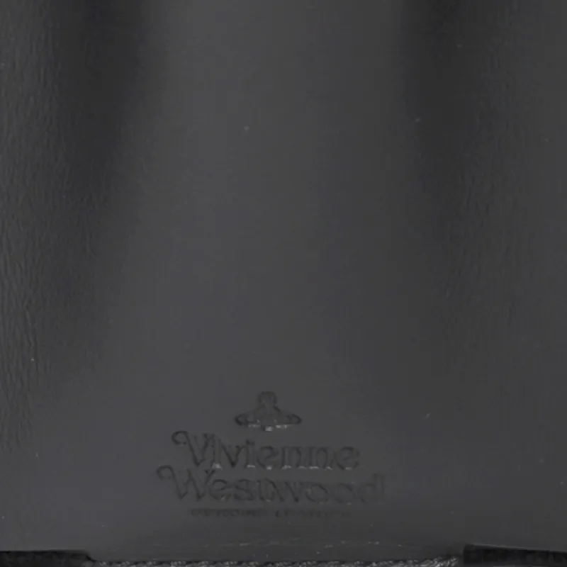 Vivienne Westwood Saffiano Cow Leather Wallet Women's Black-5