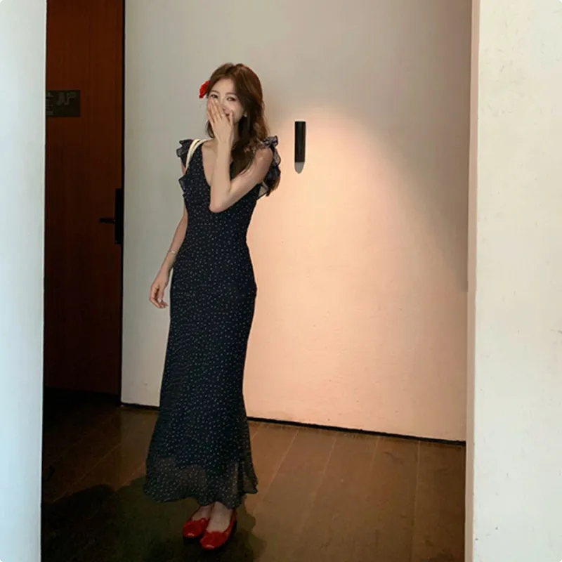 Vine Color Sleeveless Dress Women's-9