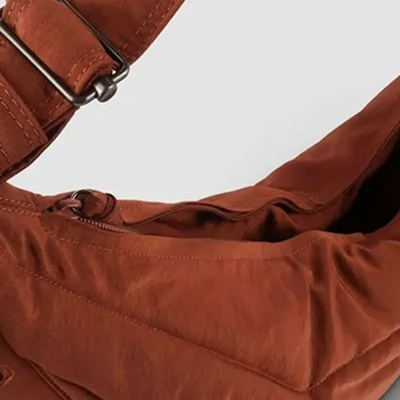 Lemaire Nylon With Canvas Gaming Bag Handbag Shoulder Bag Medium Size Unisex Cherry Mahogany-7
