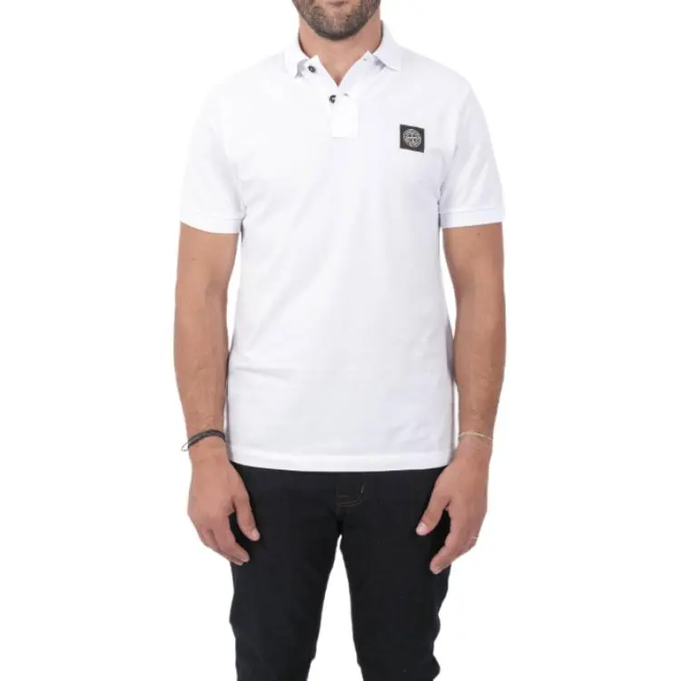 STONE ISLAND Logo Patch Polo Shirt-2