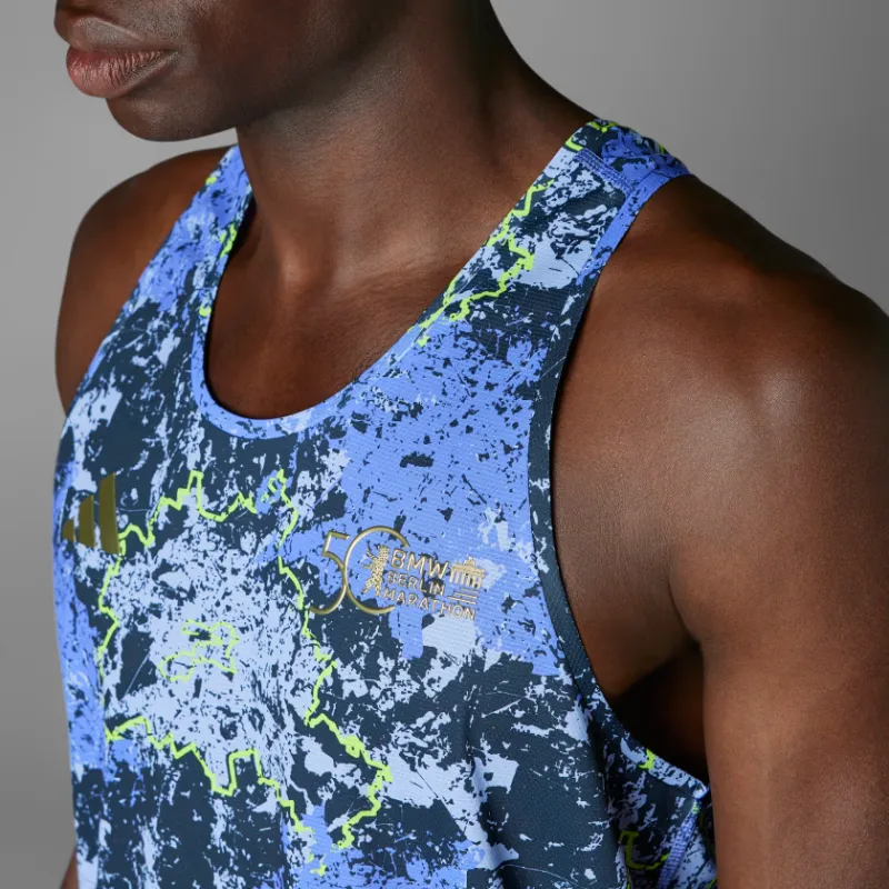 Adidas AEROREADY FW24 Tank Top Men's Half Cobalt Blue-3