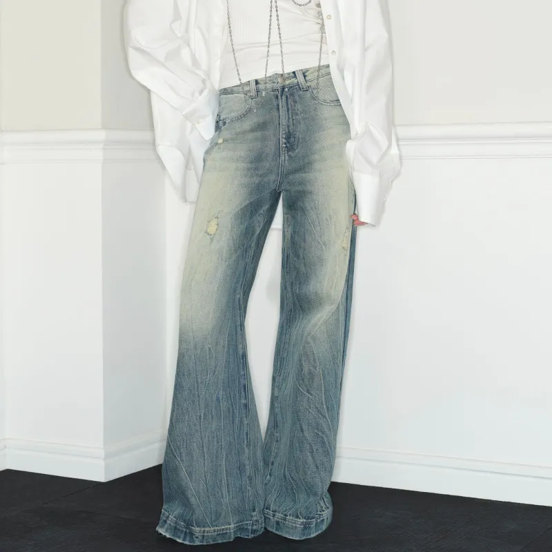 RUNTOTHEFUTURE Jeans Women's Vintage Washed Blue-3
