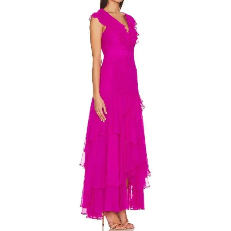 LOVESHACKFANCY Sleeveless Dress Women's Fuchsia-3