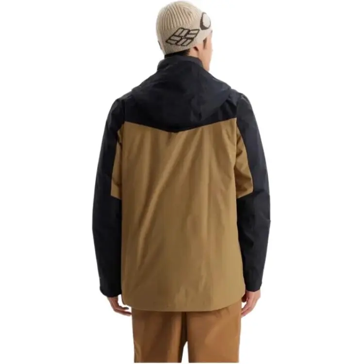 Columbia Water Resistant Warm Heat Reflective Windbreaker Jacket Men's Brown Black-3