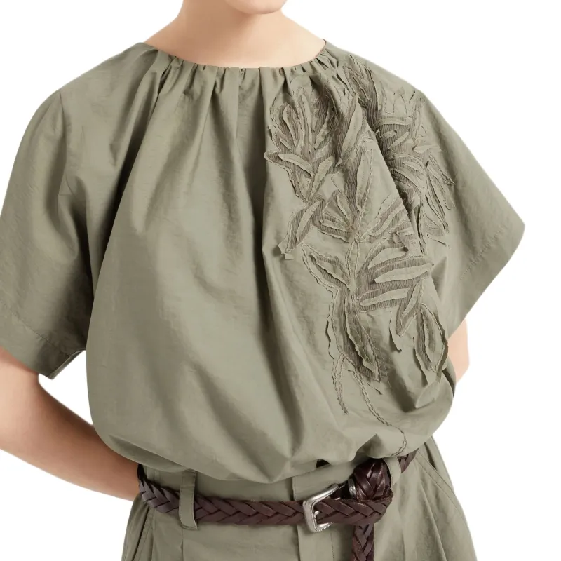 Brunello Cucinelli Flora appliqué Blouse-4