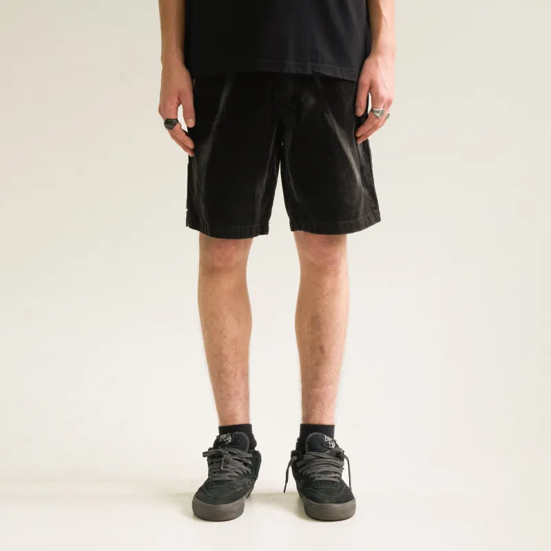 False Perception Casual Shorts Unisex Washed Black-2