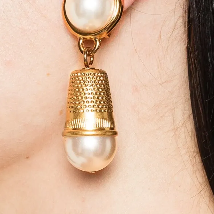 MOSCHINO Thimble Clip on Earrings-2