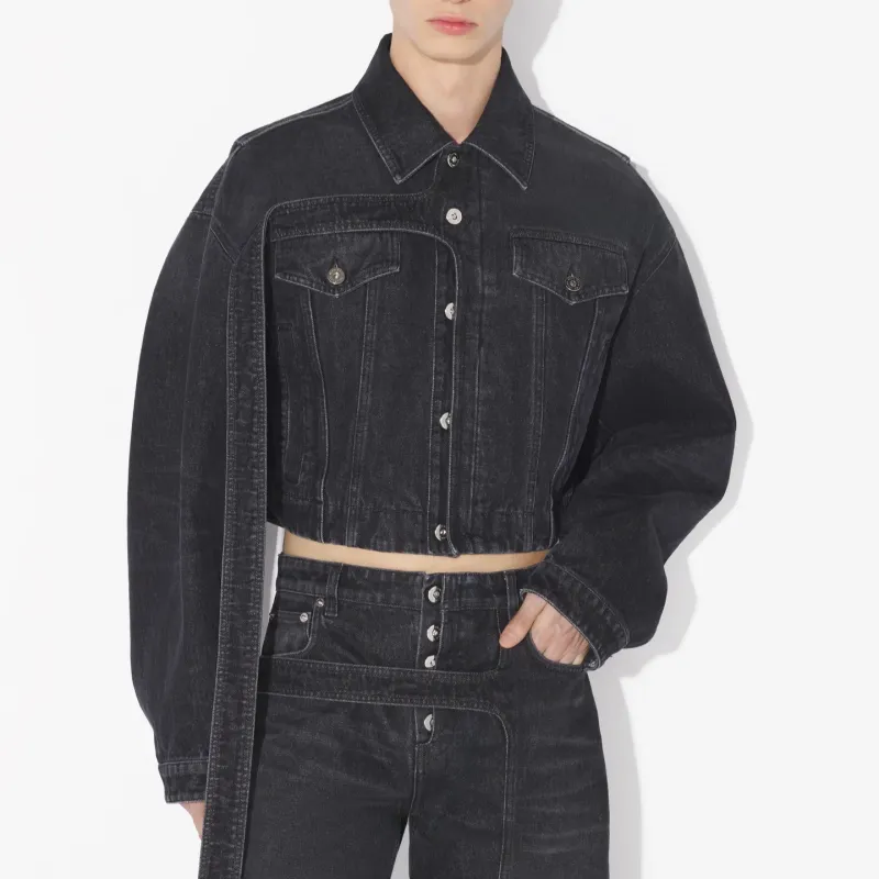 Jean Paul Gaultier Denim Jackets Unisex Black-5