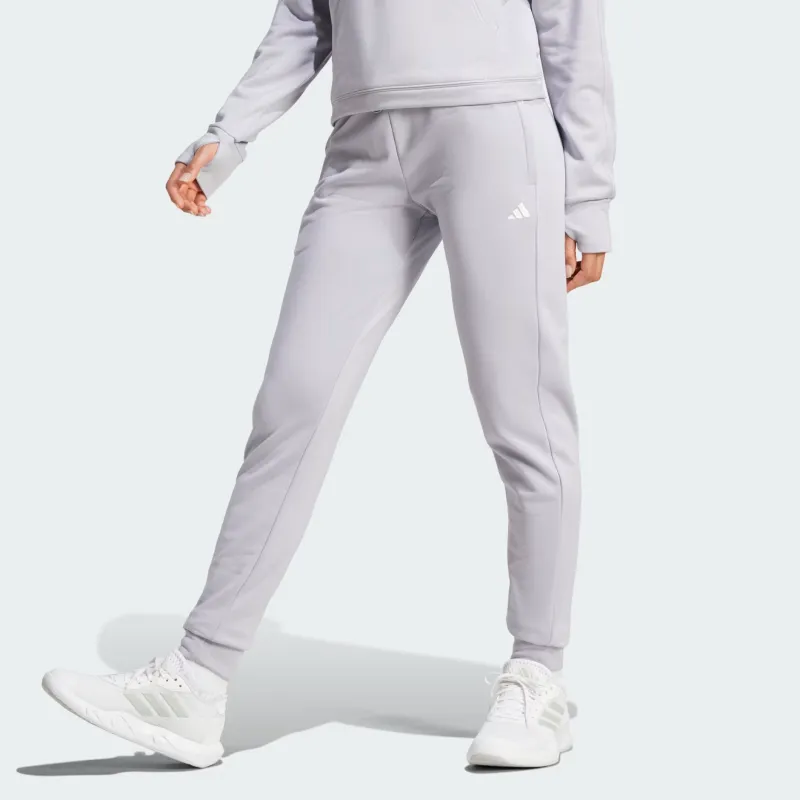 Adidas AEROREADY Game And Go Knitted Sweatpants Women's Glory Gray/White-1