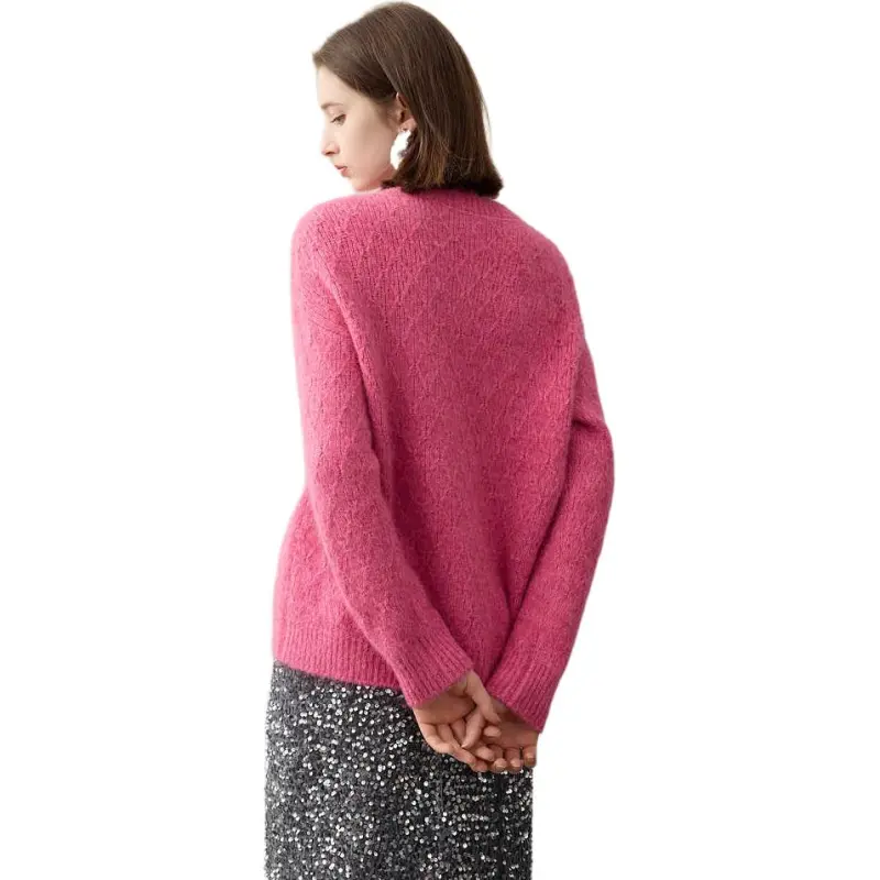 3COLOUR Sweater Women's Rose Red-1