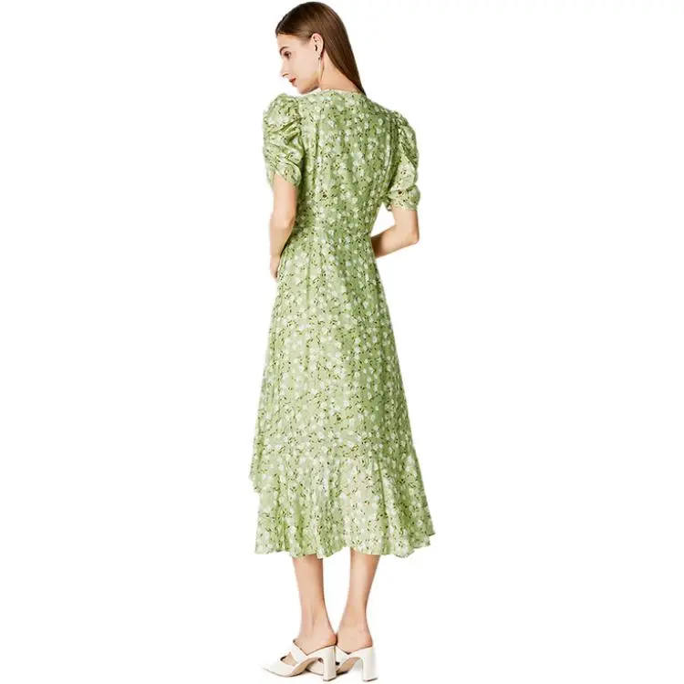 NINE WEST Short Sleeved Dresses Women's Green-4