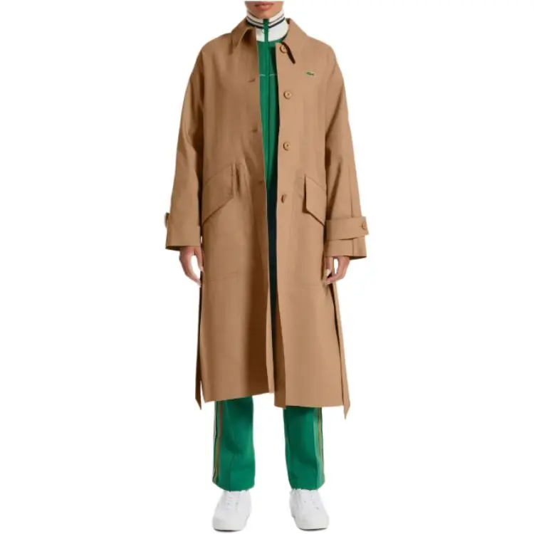 LACOSTE Trench Coat Women's Beige-1