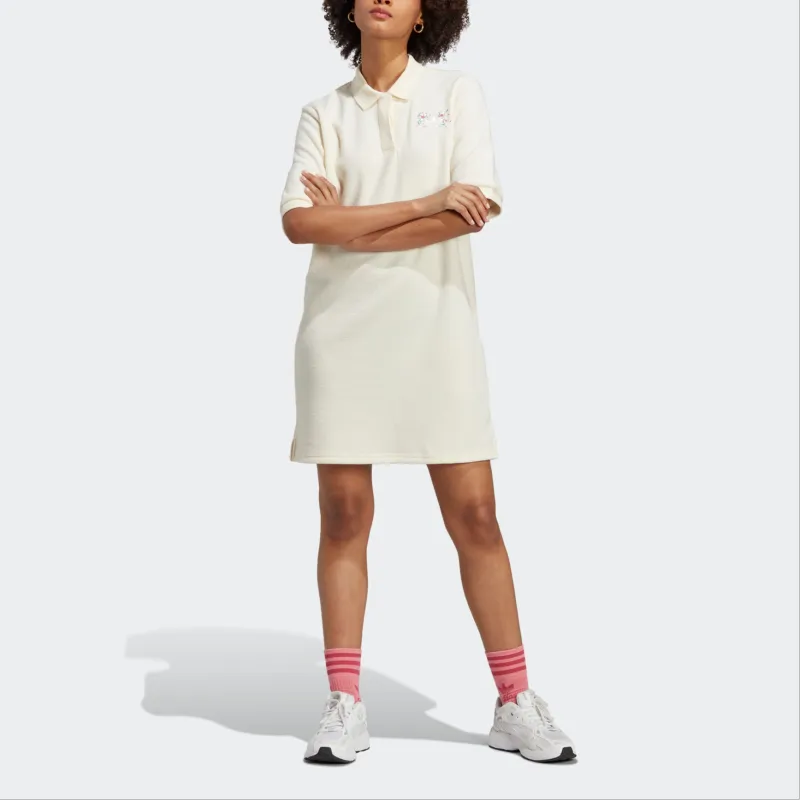Adidas Originals Cherry Blossom Limited Series Short Sleeved Dress Women's Ivory-1