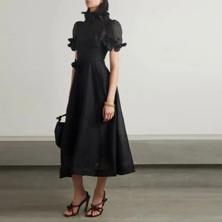Zimmermann Short-Sleeved Dresses Women's Black-2